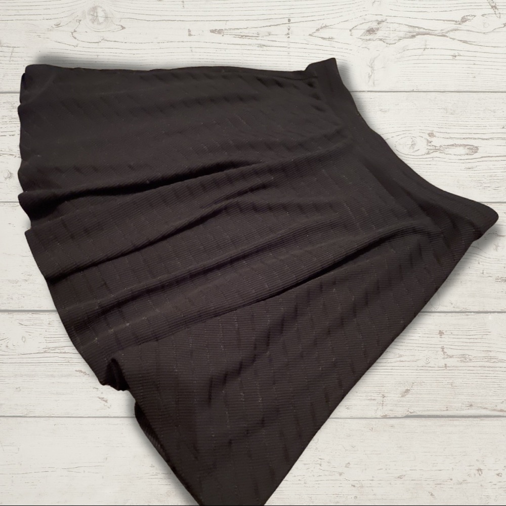 Black mini skirt
